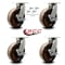 Service Caster 12 Inch Heavy Duty High Temp Phenolic Caster with Brakes and Swivel Locks, 4PK SCC-KP92S1230-PHRHT-SLB-BSL-4 - alternate 3